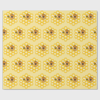 Bees and Honeycomb Wrapping Paper