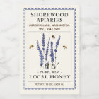 Bees and Lavender 2"x3" Honey Label with Phone #