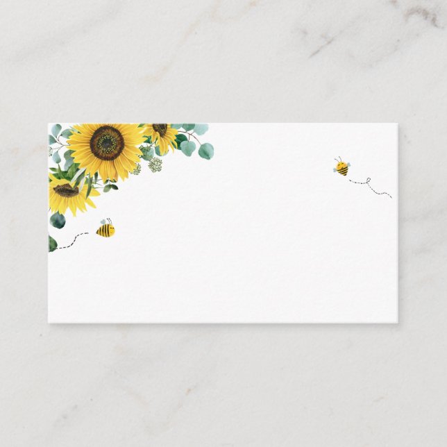 Bees and Sunflowers Books for Baby insert card (Front)