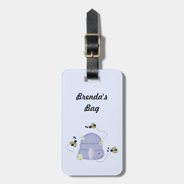 Bees and Their Beehive Luggage Tag (Front Vertical)
