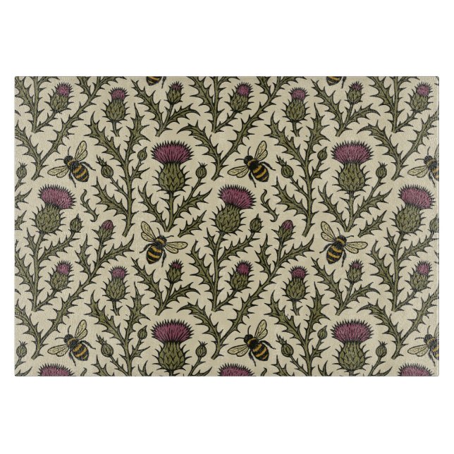 Bees and Thistles Cutting Board (Front)
