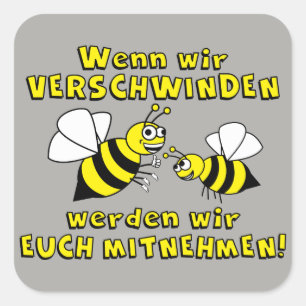Bees Animal welfare Beekeepers Honey Square Sticker