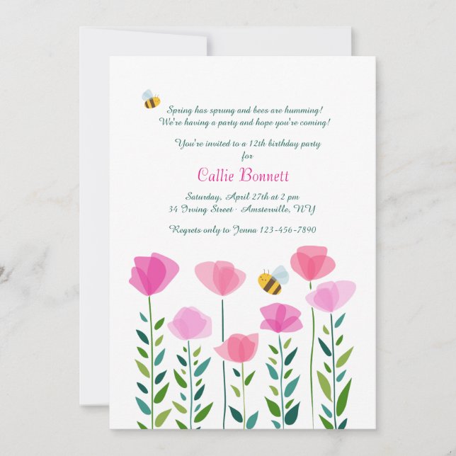 Bees Are Buzzing Invitation (Front)