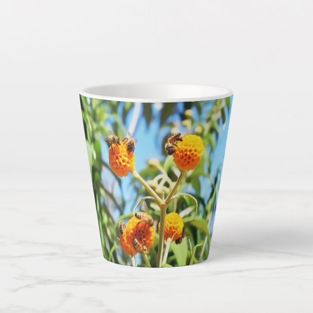 Bees at Work  Latte Mug (Front)