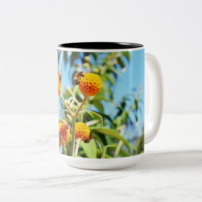 Bees at Work  Two-Tone Coffee Mug (Front Right)