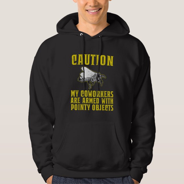 Bees Beekeeper Pointy Objects Hoodie (Front)