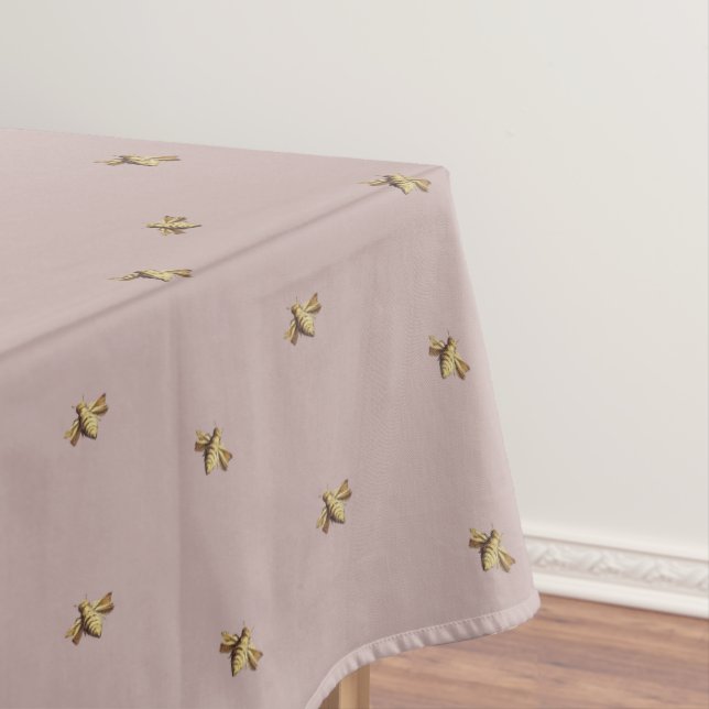 Bees - Bees - Bee - Beene rose Tablecloth (In Situ)