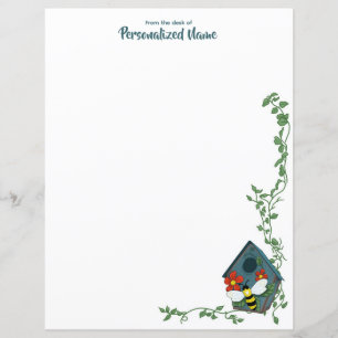 Bee's Birdhouse Ballet Unlined Paper Sheet