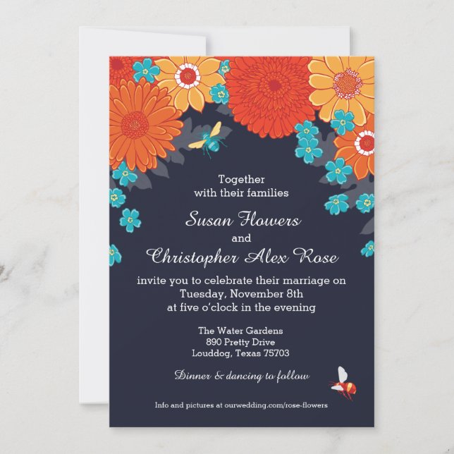 Bees & Blossoms Invitation (Front)