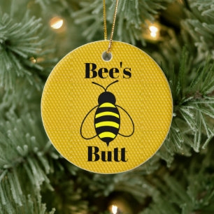 Bee's Butt Ceramic Ornament
