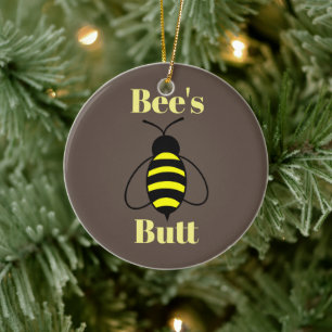 Bee's Butt Ceramic Ornament