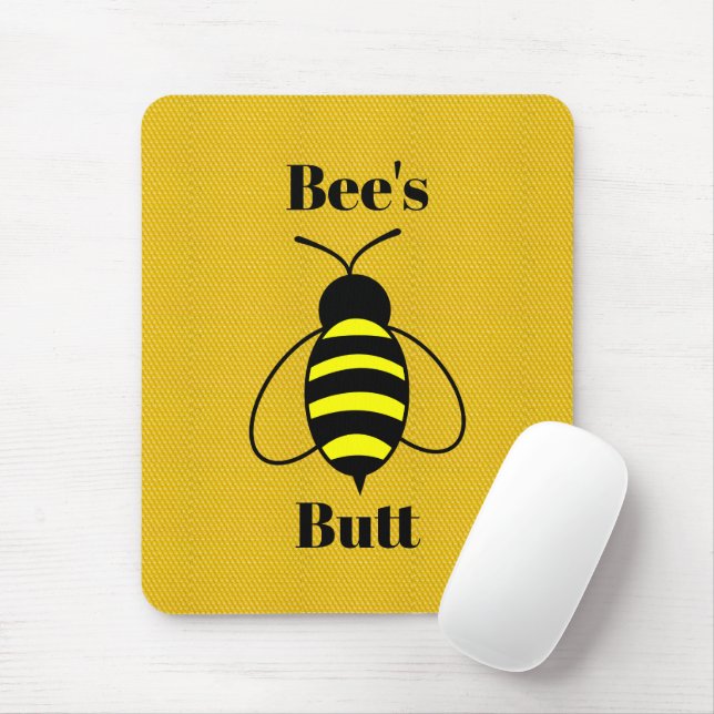 Bee's Butt Mouse Pad (With Mouse)