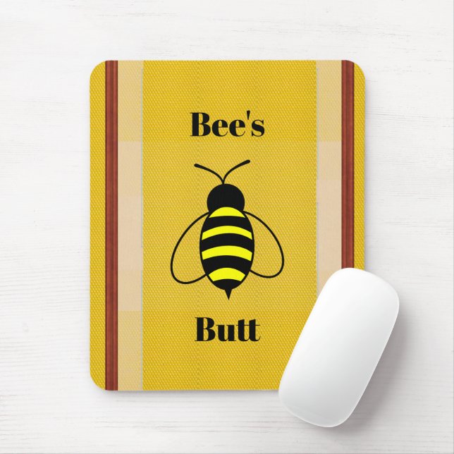 Bee's Butt Mouse Pad (With Mouse)
