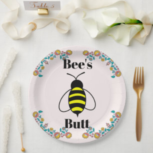 Bee's Butt Paper Plate