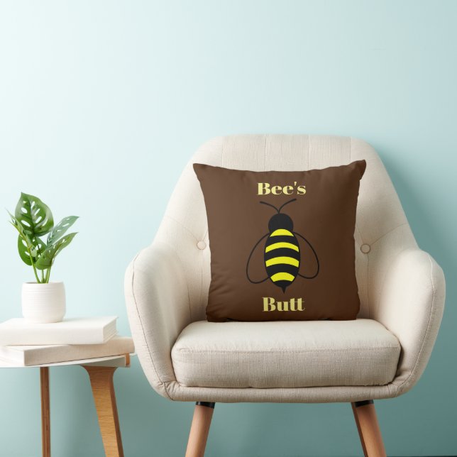 Bee's Butt Throw Pillow (Chair)