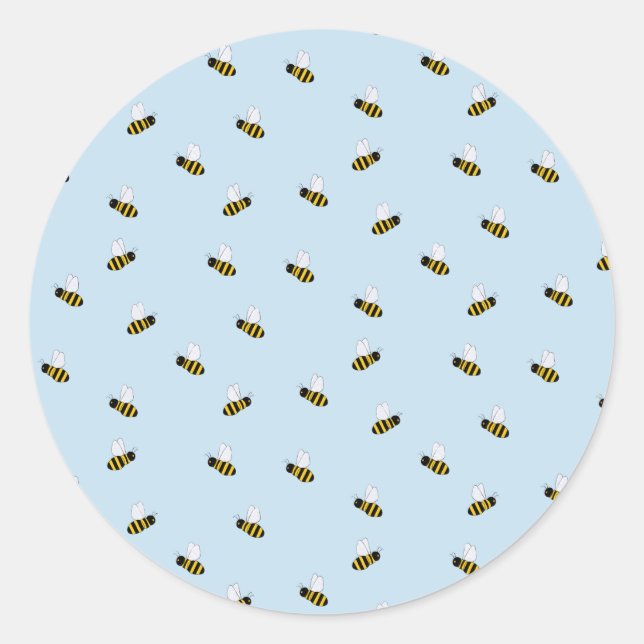bees classic round sticker (Front)