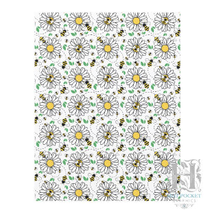 Bees & Daisies Scrapbook Paper