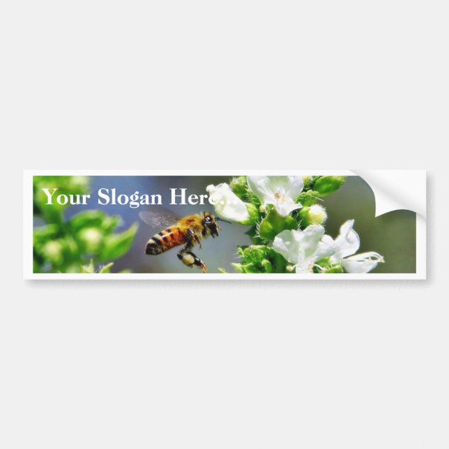 Bees Fying Flight Wings Bumper Sticker (Front)