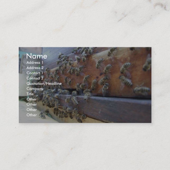 Bees Getting In Their Hive Business Card (Front)