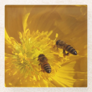 Bees Glass Coaster