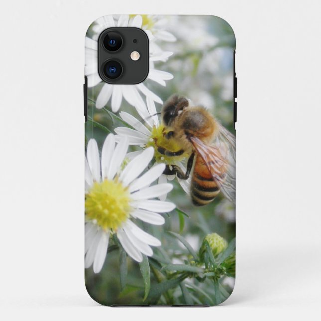 Bees Honey Bee Wildflowers Flowers Daisies Photo Case-Mate iPhone Case (Back)