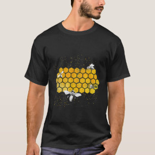Bees Honeycomb Honey Beekeeper T-Shirt