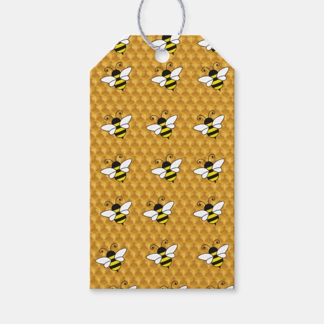 Bees Honeycombs-Gift Tag (Front)
