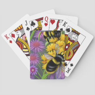 Bees in a Flower Meadow Playing Cards