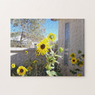 Bees in Sunflower Patch Photo Jigsaw Puzzle