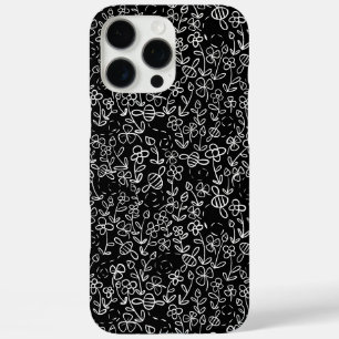 Bees in the garden in Black and White iPhone 16 Pro Max Case