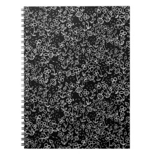Bees in the garden in Black and White Notebook