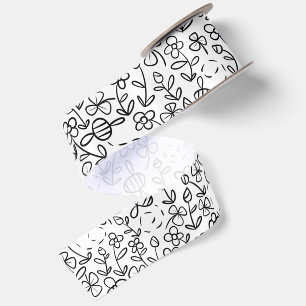 Bees in the garden satin ribbon
