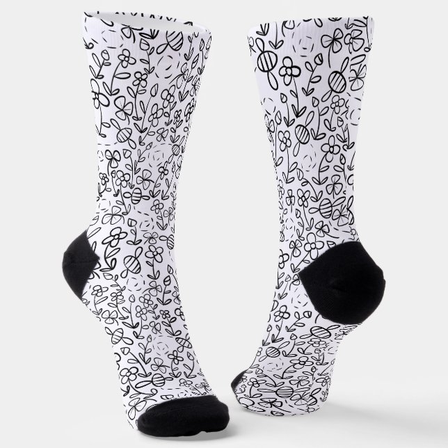 Bees in the garden socks (Angled)