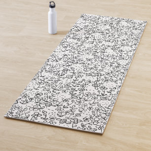 Bees in the garden yoga mat