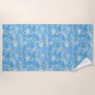 Bees In The Sky Beach Towel