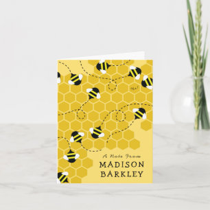 Bees Kid's Cute Beehive Stationary Cards