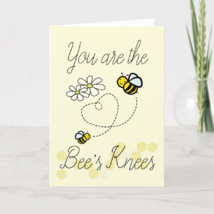 Bee's Knees Cute Bumble Bees Valentine's Day Card