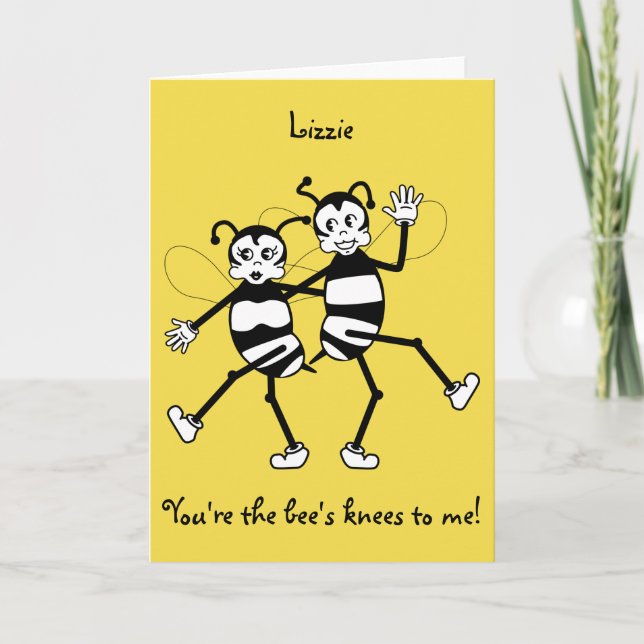 Bee's knees greeting card (Front)