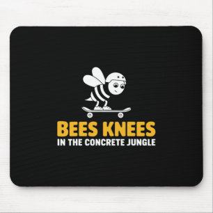 Bees Knees Skateboarding Design Mouse Pad