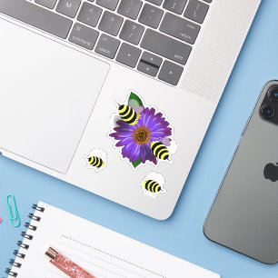 Bees Meeting on Puprle Flower