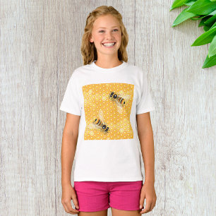 Bees On Honeycombs Girls T-Shirt
