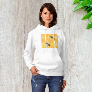 Bees On Honeycombs Womens Hoodie