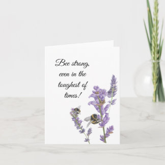 Bees on Lavender - Encouraging Note Card