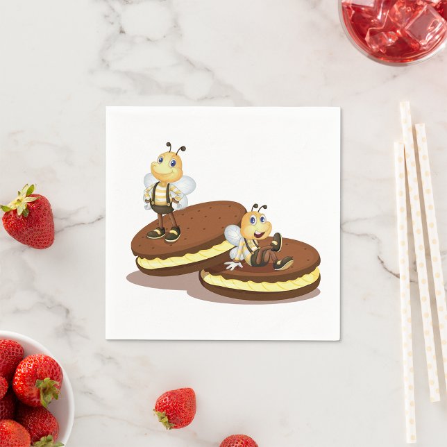 Bees On Two Biscuits Paper Napkins (Creator Uploaded)