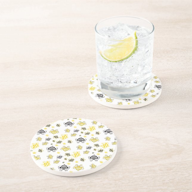 Bees pattern coaster (Side)