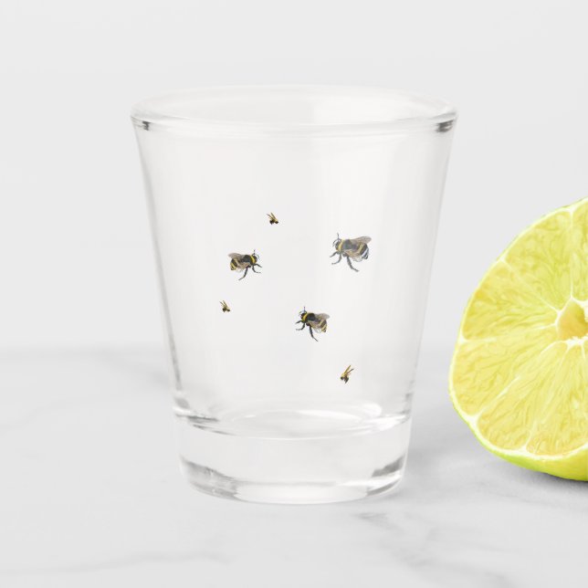 Bees Shot Glass (Front)