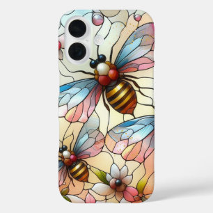 Bees Stain Glass Effect   iPhone 16 Case