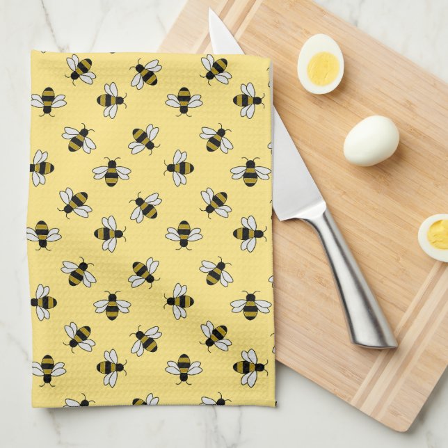 Bees Tea Towel (Quarter Fold)