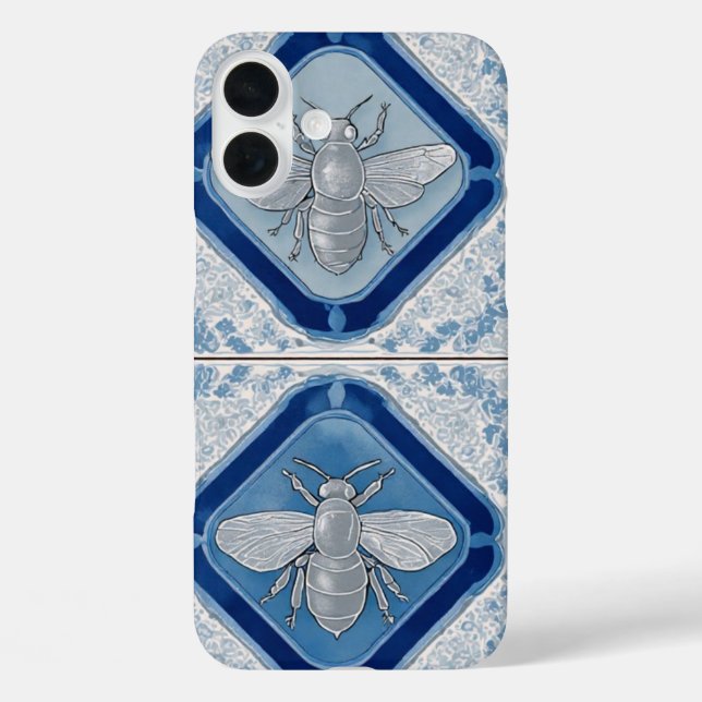 Bees & Tiles Heritage - IPhone 16 Case (Back)