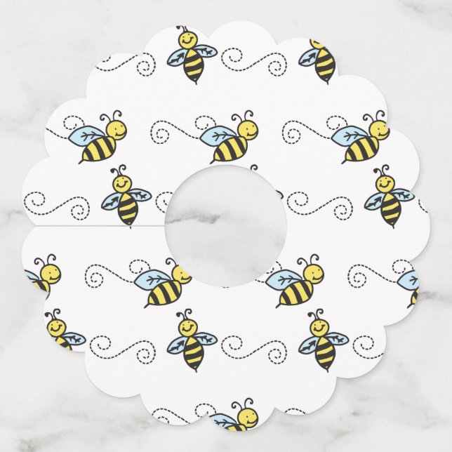 Bees Wine Glass Tag (Front)